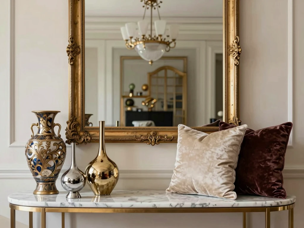 Decorative accessories and styling elements for luxury interiors